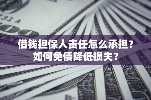 武汉借钱担保人责任怎么承担？如何免债降低损失？