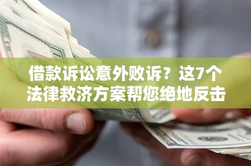 武汉借款诉讼意外败诉？这7个法律救济方案帮您绝地反击！