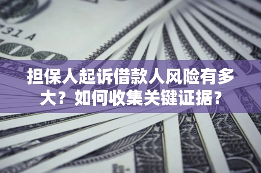 武汉担保人起诉借款人风险有多大？如何收集关键证据？