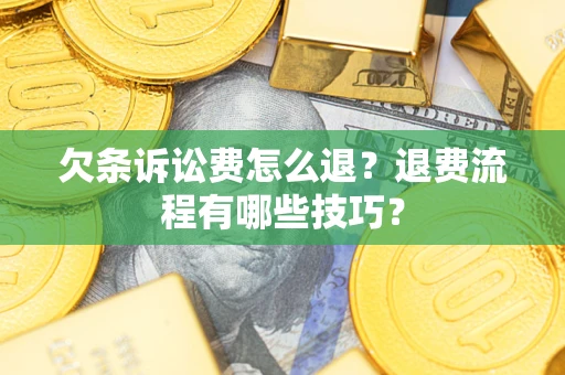武汉欠条诉讼费怎么退？退费流程有哪些技巧？
