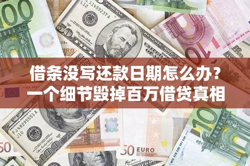 武汉借条没写还款日期怎么办？一个细节毁掉百万借贷真相
