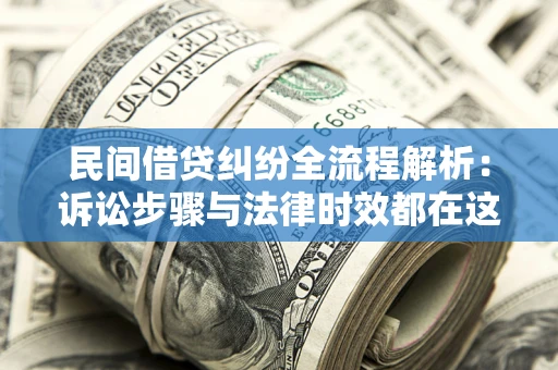 武汉民间借贷纠纷全流程解析：诉讼步骤与法律时效都在这儿了