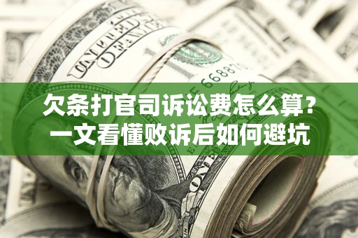 武汉欠条打官司诉讼费怎么算？一文看懂败诉后如何避坑