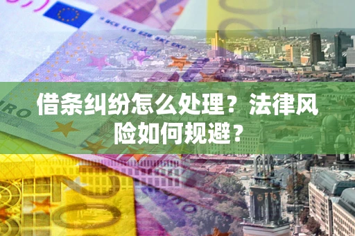 武汉借条纠纷怎么处理？法律风险如何规避？