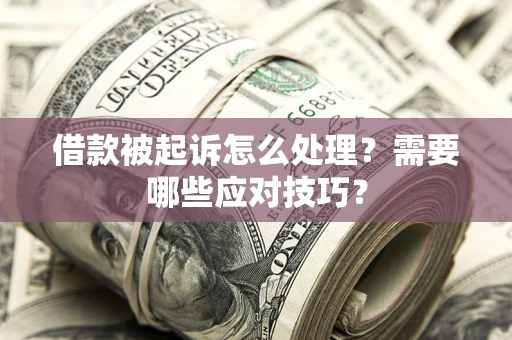 武汉借款被起诉怎么处理？需要哪些应对技巧？