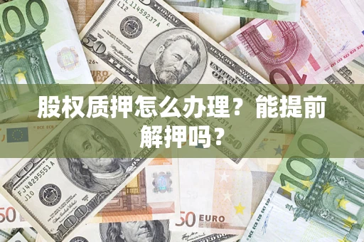 武汉股权质押怎么办理？能提前解押吗？