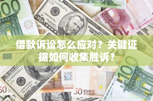 武汉借款诉讼怎么应对？关键证据如何收集胜诉？