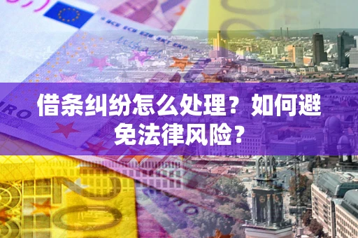 武汉借条纠纷怎么处理？如何避免法律风险？
