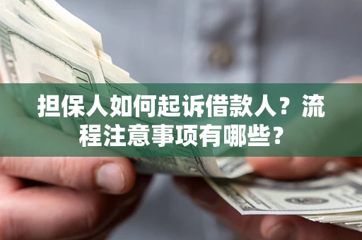 武汉担保人如何起诉借款人？流程注意事项有哪些？